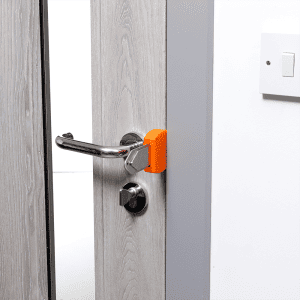Safe-Loc Portable Door Lock - Inserted In Door
